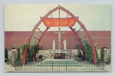 Postcard Santa Monica CA Shrine Of St Anne Altar 10 cent Stamp