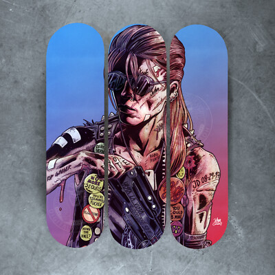 Sarah Connor Terminator Cybernosferatu Skate Deck Wandbild Cyberdyne Systems
