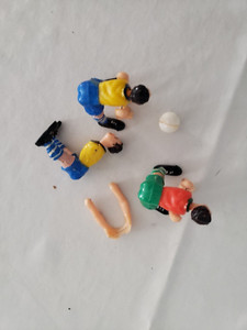 Vintage Cake Decorations Topper - Plastic Soccer FOOTBALL RUGBY PLAYERS 2"