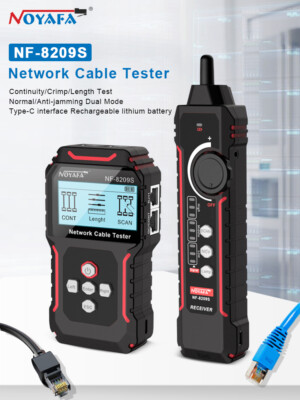 NOYAFA NF-8209S POE Wire Checker LCD Display Measure Length LAN Cable Cat5 J2I9