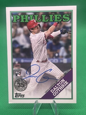 2023 Topps Series 1988 Dalton Guthrie 88BA-DGU RC Rookie Auto Phillies