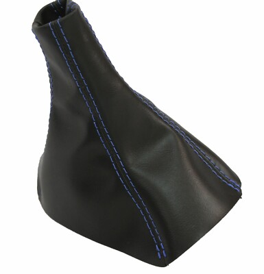 #ad Fits 83 85 Toyota Celica Synthetic Leather Manual Shift Boot w Blue Stitch $18.52