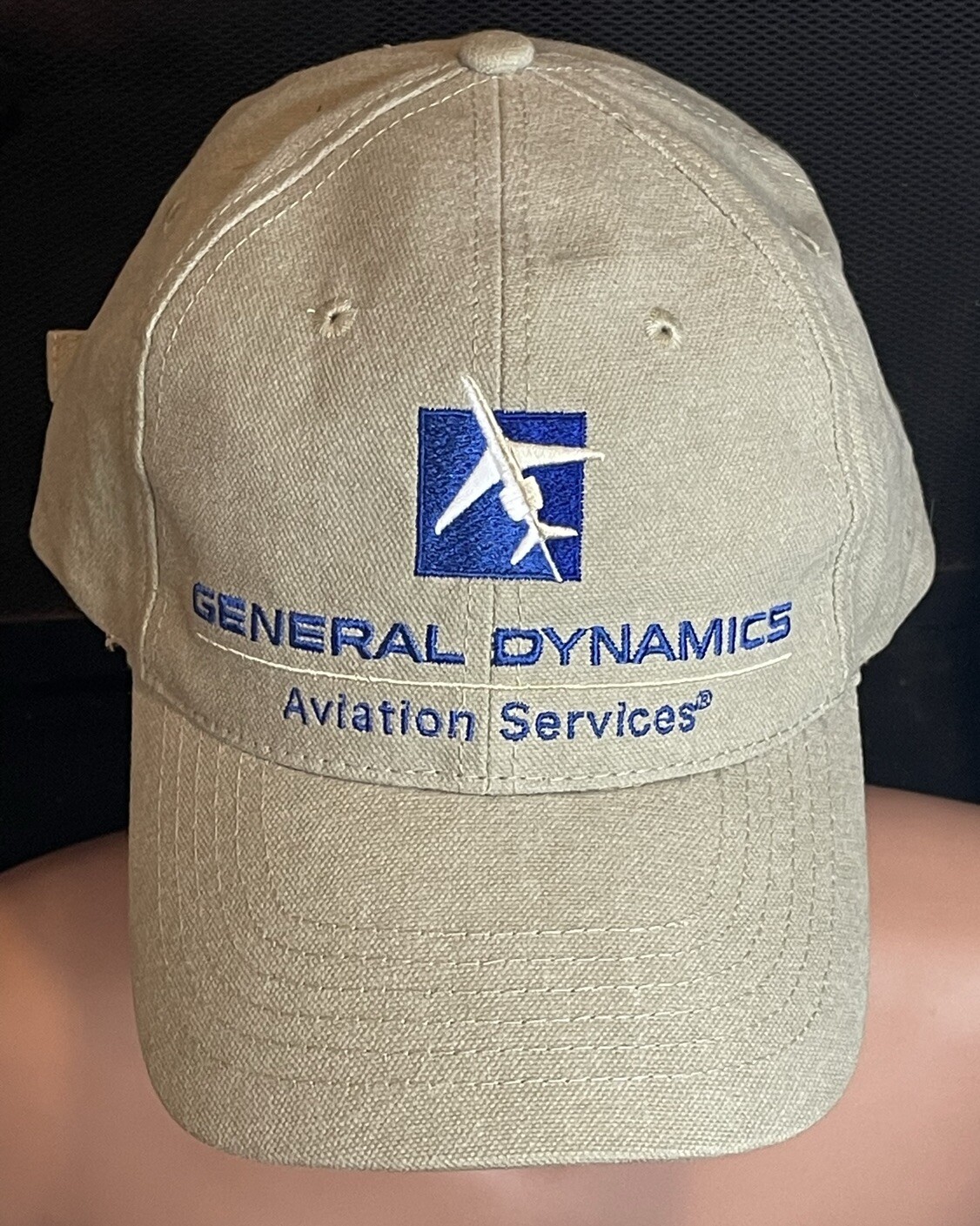 NICE General Dynamics Aviation Services Beige Adj… - image 1