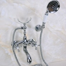 Chrome Bathroom Bath Tub Faucet with Hand Spray Shower Mixer Water Tap 2tf231