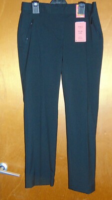 M&S Schulhose Adj.Waist Fleckfest Plus Fit SlimLeg 10-11y 146cm SchwarzNeu mit Etikett
