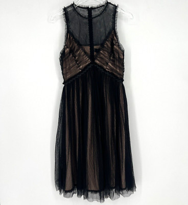 Max Studio London Dress Womens 6 Tulle Whimsigoth Fairy Sheer Sexy Ethereal