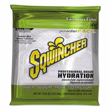 Sqwincher Electrolyte Replenishment Drink Mix, Lemon-Lime 9.53 oz, Box of 20