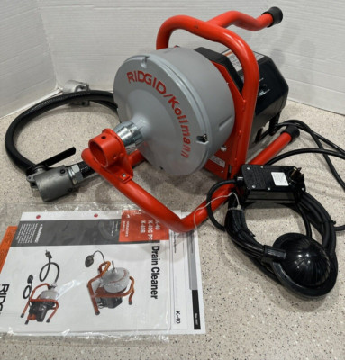 Kollman RIDGID K-40 , 71702 Drain Cleaner W/ Guide Hose 115V NEW, US SELLER
