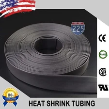 3" Heat Shrink Tubing  1 - 80ft. Black Polyolefin 2:1 Marine Wire Sleeving LOT 