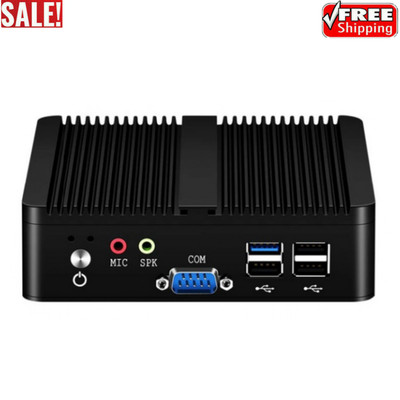J1900 4-Core Fanless Embedded Micro Computer Industrial Mini PC 8G RAM +128G SSD