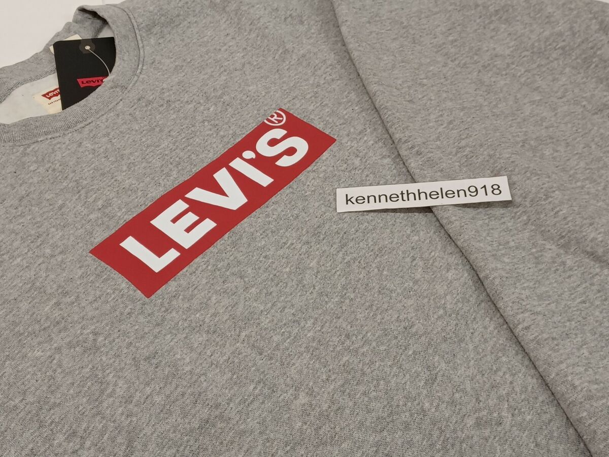 LEVIS RELAXED GRAPHIC CREWNECK SWEATSHIRT 391340030 HEATHER GREY