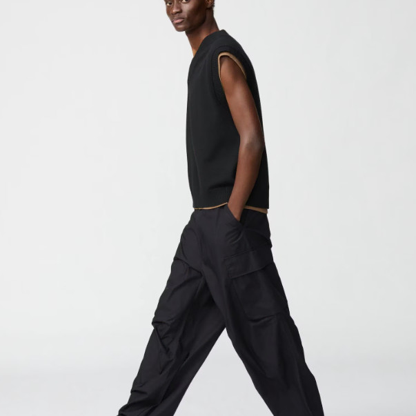 Uniqlo Wide Fit Cargo Pants Black M Men thumbnail 2