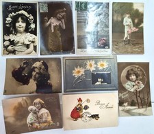 Lot de 18 Cartes Postales Anciennes sur le Thème Fantaisie : ENFANTS (2)