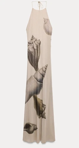 Vestido de tul con estampado de caparazón de Zara agotado - Imagen 4 de 7