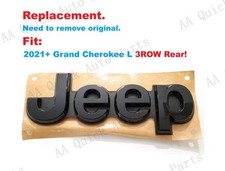 1pc Gloss Black Rear Tailgate Jeep Emblems Badge 2021 Up Grand Cherokee L 3row