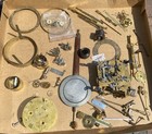 box of antique clock parts lot vintage — photo 1