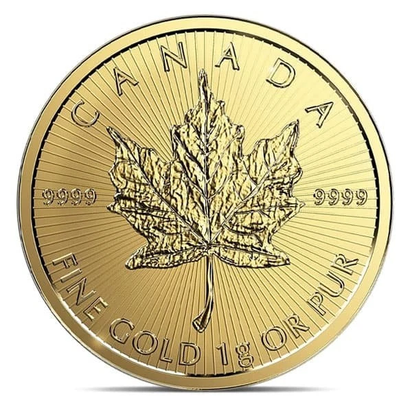 MapleGram ÚNICO, 1 gramo .9999 oro puro en ensayo Foto 3 de 4