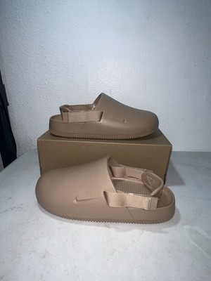 Nike Calm Mule Slide Clog Men US Size 12 Tan Hemp FD5130-200 Removable Strap New