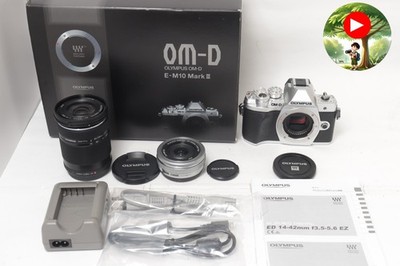 24915Shot【TOP MINT w/Box】Olympus OM-D E-M10 Mark III 14-42 /40-150mm kit From JP