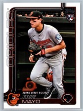 2025 Topps Update Coby Mayo #US282 Rookie Debut (RC) Baltimore Orioles MLB Card