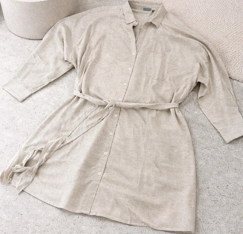 Button Linen Dresses for Women for sale | eBay