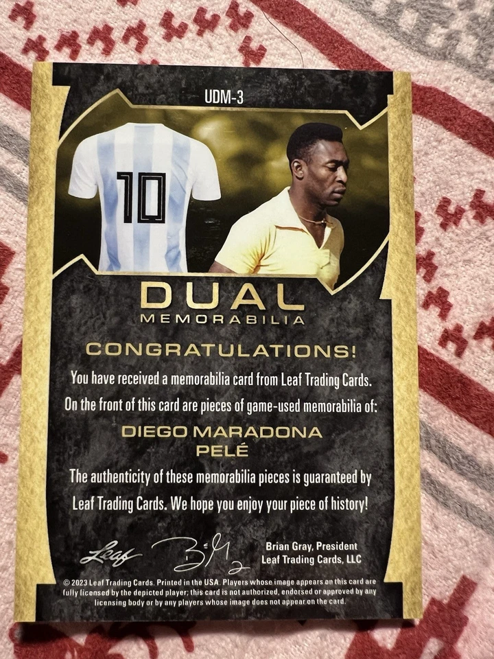 Leaf Ultimate Soccer 2022 1 de 1 Pelé y Diego Maradona Foto 2 de 2