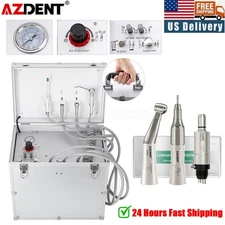 Portable Dental Unit Air Compressor Suction /Low Speed Handpiece Air Motor 4Hole