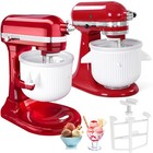 Ice Cream Attachment Compatible with KitchenAid 4.5 5 6 7QT Mixers,Makes 2 Qu...