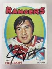1971-72 Topps Jim Neilson Autographed Rangers