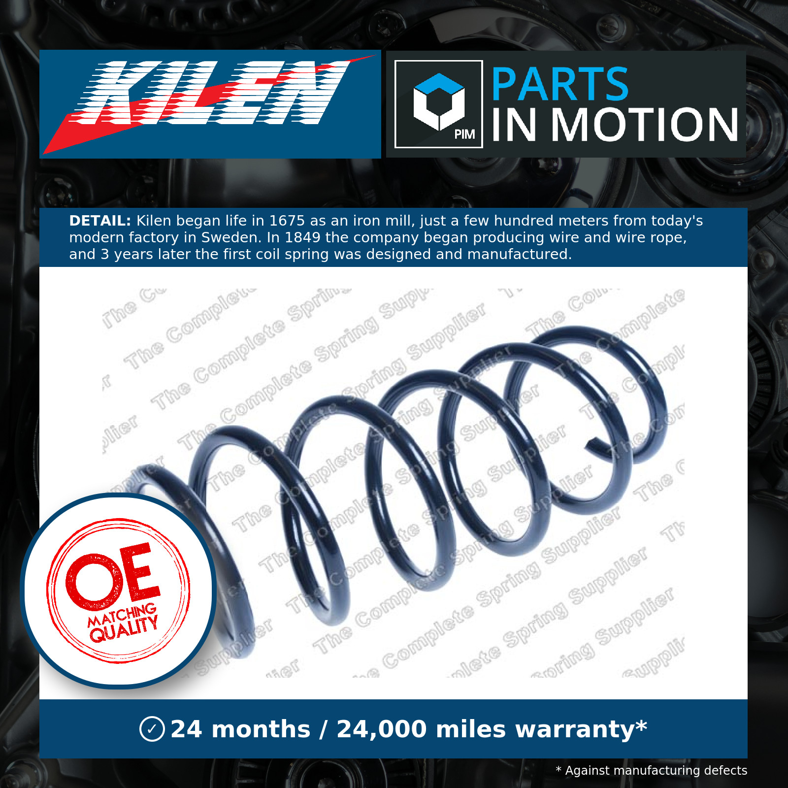 Kilen 26039 Front Coil Spring Fits Volvo V70 31255514 31262894 - Image 5