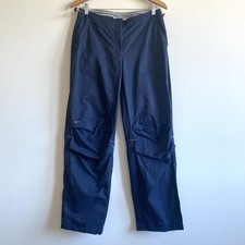 Vintage Nike Junior Navy Technical Pants 14-16 Fits S Woman Baggy Y2k Roll Up