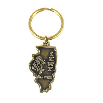 IWKF Booster Brass Keychain Chicago Illinois