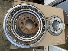 Spoked Wire Wheel Covers For 5556 Plymouth Excellent Cond. One Owner Since 56 Spoked Wire Wheel Covers For 5556 Plymouth Excellent Cond. One Owner Since 56
