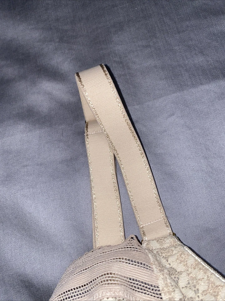 32J Freya Viva Side Support Bra Lace Natural Beige Size Unlined Underwire Adjust - Image 3 of 4