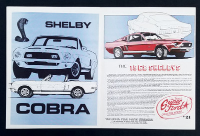 1968 Shelby GT 350 & GT 500 SUPER FORD MAGAZINE Collector Series Literature