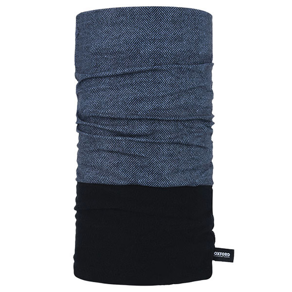 Oxford Motorbike Motorcycle Thermal Fleece Snug Neck Tube - Herringbone