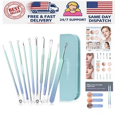 Portable 10-Piece Pimple Popper Tool Set with Leather Case for All Skin Types