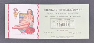 1958 Pin-Up Blotter, Down Mexico Way Mucha Muchacha, Studio Sketch Girls