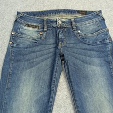 Herrlicher Damen Skinny Jeans 29/32 Blau Piper-Slim 5650 Low Candiani Denim