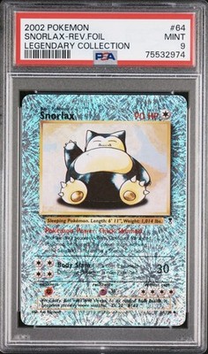2002 Pokemon Legendary Collect. Snorlax 64/110 Reverse Holo PSA 9