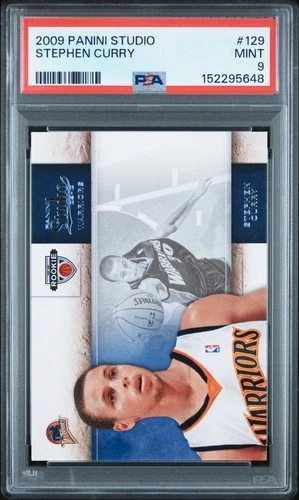 2009 Panini Studio Stephen Curry #129 Rookie Card PSA 9 MINT