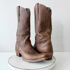 Lane EMMA JANE Womens Cowboy Boots 9 Burnt Caramel Western Cowgirl Mid Calf Tall