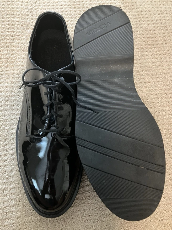 Лакированная кожа размер 11 1/2 черные туфли сделано в США - Изображение 2 из 4