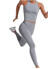 Allbirds Merino Wool Blend Athletic Leggings, Size S Gray Comfort Workout