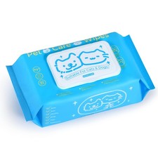 Dog Wipes and Cat Wipes Unscented with Enzymes to Eliminate Odors Paw Wipes f...