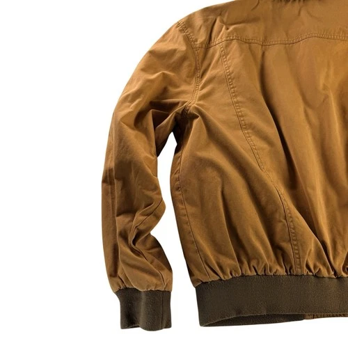 Kakadu Traders AU Tan Canvas Leather  Bomber Barn Work Jacket Heavy Duty Men's L image 14