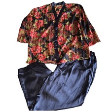 Vintage Gold Label Victorias Secret Lounging Set Size L Floral Sateen Hong Kong
