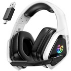 Wireless Gaming Headset for PC Ps5 Ps4, 2.4GHz USB & Type-C & Bluetooth Gaming