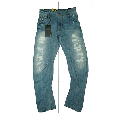G-STAR Arc 3D Loose Tapered Herren Jeans Hose Destroyed Neya W30 L32 Blau NEU 