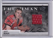 Matt Ryan Rookie Auto / Jersey 11/25 Falcons 2008 R&S Freshman Orientation RC